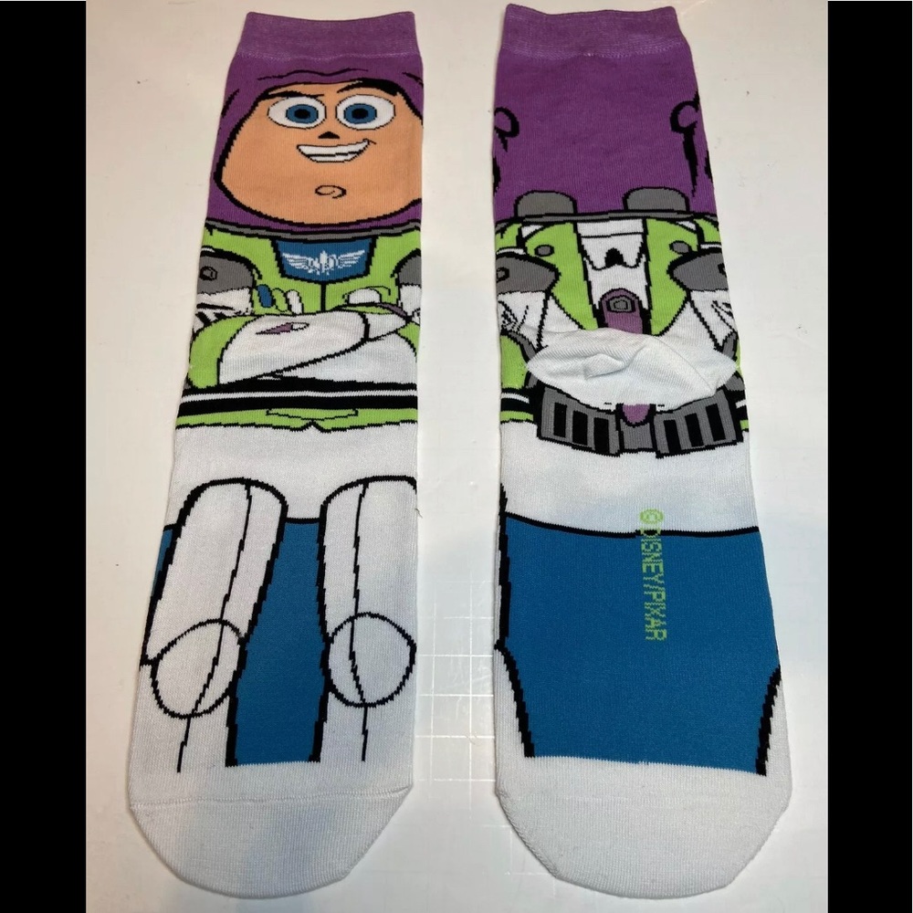 New Buzz Lightyear Pixar Disney Crew Socks